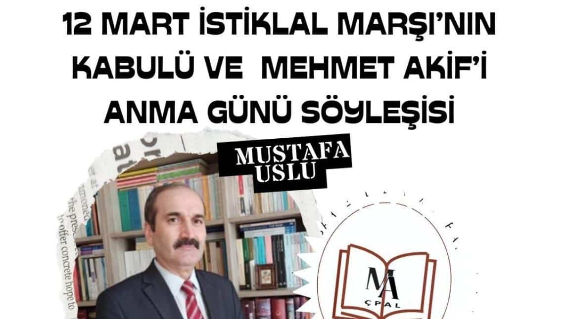 Yazar Mustafa Uslu Öğrencilerimizle Buluştu